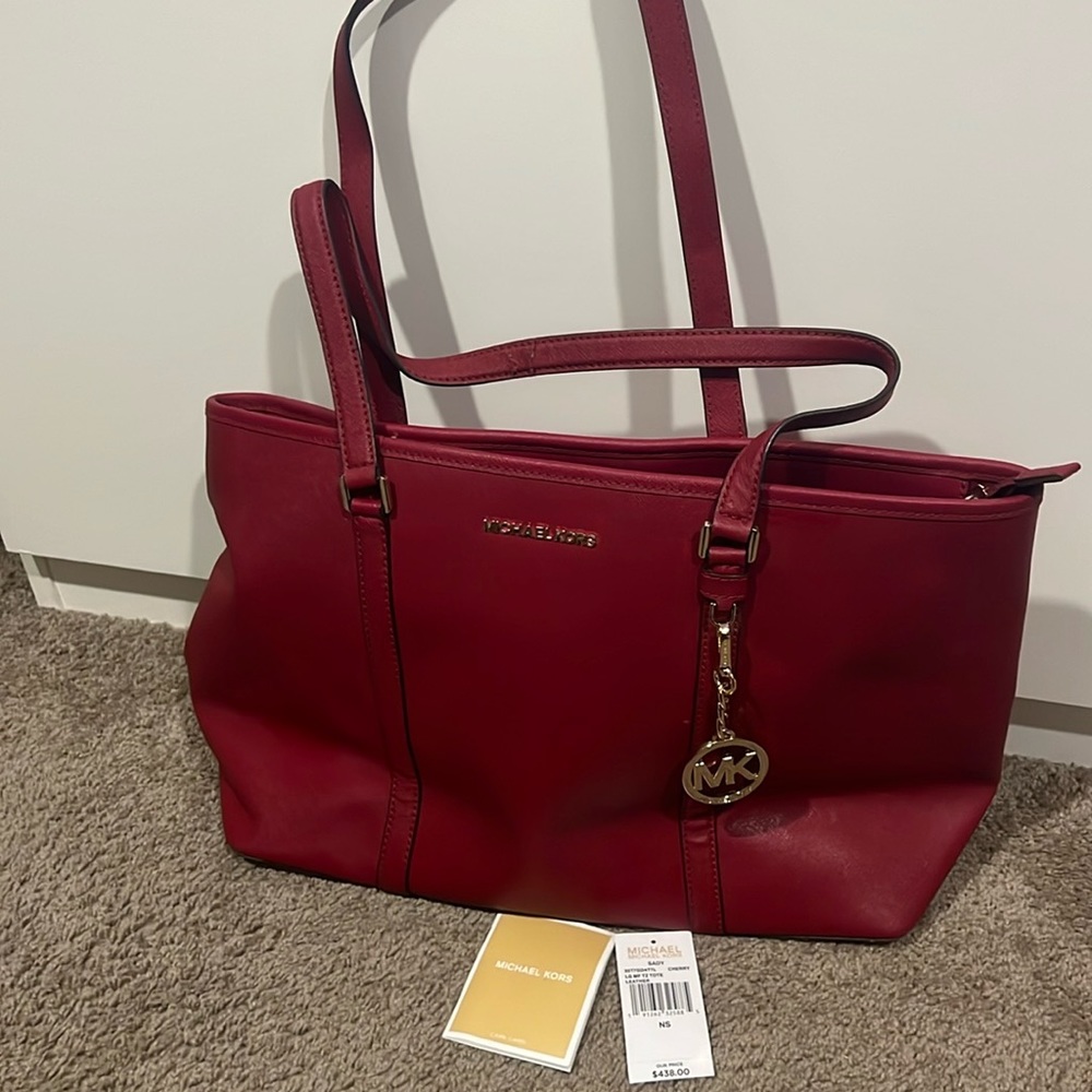 Cherry Red Michael Kors purse
